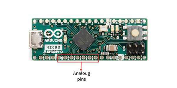 Arduino Micro analog pins
