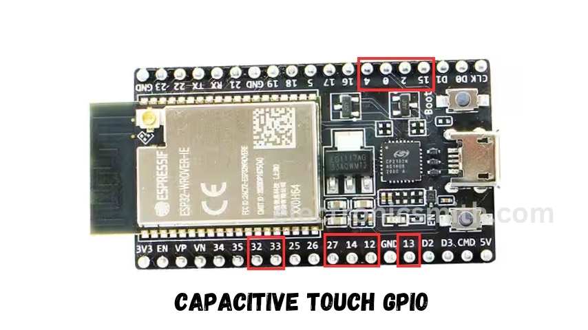 capacitive touch gpio pins