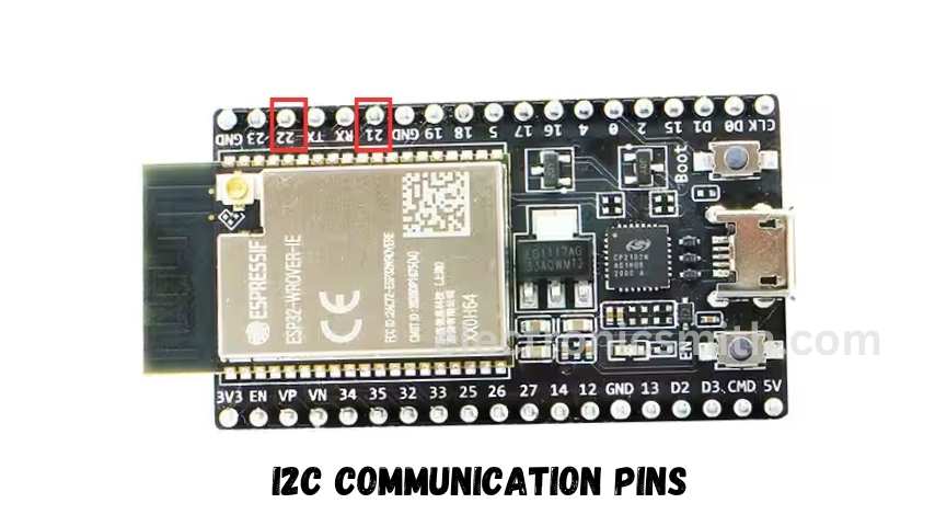 esp 32 I2C communication pins