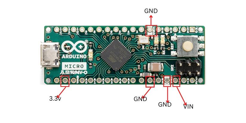 power pins of Arduino micro