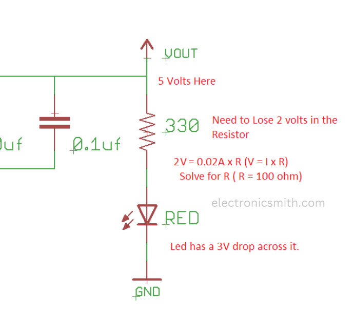 LED resistor connection